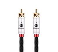 BOAACOUSTIC Cable Cinch RCA Coaxial para Subwoofer Cable Audio Estéreo Digital RCA Macho a Macho alta Qualité Audiophile para el hogar, teatro, TV, subwoofer, sistemas Hi-Fi 1m