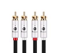 BOAACOUSTIC Cable de audio RCA Cable Cinch 2x RCA macho a macho Audiophile compatible para CD, amplificador, decodificador, 1.5m