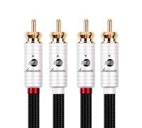 BOAACOUSTIC Cable de audio RCA Cable Cinch 2x RCA macho a macho Audiophile compatible para CD, amplificador, decodificador, 3m
