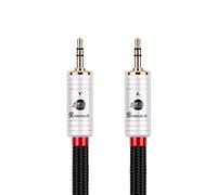 BOAACOUSTIC Cable mini Jack a mini Jack 3.5mm Cable de Audio Mini-Jack hifi Audiophiles, Cable Aux/Auxiliar, para Teléfono, PC/Portátil, Coche HiFi 1m