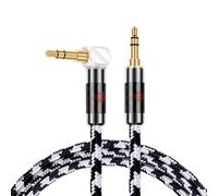 BOAACOUSTIC Cable mini Jack a mini Jack 3.5mm Macho a Macho, 90 grados hi-end Audiophile S-OCC Cable auxiliar para tabletas, reproductores de MP3 1M