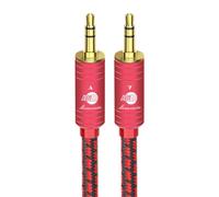 BOAACOUSTIC Cable mini Jack a mini Jack 3.5mm Macho a Macho Audiophiles Cable de Audio Estéreo para PC Portátil Teléfono Celular Smartphone Tablet Car HiFi Receptor - 1m Rosa