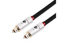 Boaacoustic Cable Óptico Toslink Audio Digital Cable TOSLINK Optico Dolby DTS Sound Conectores chapados en oro SPDIF Cable de Fibra Óptica, para Barra de Sonido, TV, Home Cinema, Xbox, Play-Station 1m