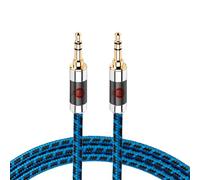 BOAACOUSTIC JIB Cable Audio Jack 3.5mm Macho HiFi Estéreo Nylon Trenzado Mini-Jack a Mini-Jack Cable Auxiliar Compatible con Autoradio Auriculares Altavoz TV iPhone MP3 (1.5m)