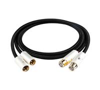 BOAACOUSTIC JIB Cable XLR Balanceado 3 PIN Macho a Hembra Audiophiles 4N OFC HiFi Cable de Micrófono Para uso con amplificadores de CD (1m, 2 Cable, Negro)