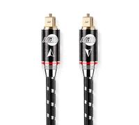 BOAACOUSTIC JIB hi-end Audiophile Cable Óptico Audio Digital TOSLINK Optico Dolby DTS Sound Conectores chapados en oro SPDIF Cable de Fibra Óptica, para Barra de Sonido, TV, Home Cinema 1.5m