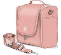 BOACAY Neceser Grande para Mujer y Hombre, Bolsa de Aseo Colgante, Bolso Baño y Viaje, Organizador de Maquillaje, Kit para Cosméticos, Accesorios (X-Large) Dusty Rose