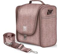 BOACAY Neceser Grande para Mujer y Hombre, Bolsa de Aseo Colgante, Bolso Baño y Viaje, Organizador de Maquillaje, Kit para Cosméticos, Accesorios (X-Large) Coffee with Milk Brown