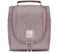 BOACAY Neceser para Mujer y Hombre, Bolsa de Aseo Colgante Pequeña, Bolso Baño y Viaje, Organizador de Maquillaje, Kit para Cosméticos, Accesorios (S) Coffee with Milk Brown