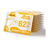 Boadw Control doble de la humedad 62% HR terpenos y protección del sabor, 4g regulador de humedad para almacenar hierbas protege hasta 15g - 20 piezas