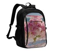 BOAIHH Beneath the Cherry Blossoms - Mochila de gran capacidad, compartimento independiente para computadora, diseño de alivio de presión, trabajo