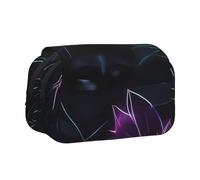 BOAIHH Black Mystery - Estuche para bolígrafos de doble cubierta con impresión de ancho completo, adecuado para bocetos, viajes y escuela