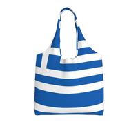 BOAIHH Bolsa de lona para mujer, diseño de bandera griega, ligera, elegante, grande, para salidas diarias