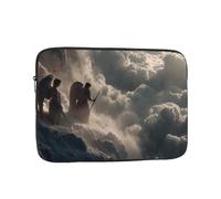 BOAIHH Bolsa ligera para computadora, exquisito patrón de impresión de mirada al abismo, adecuada para viajes de negocios, trabajo, desplazamientos, Black, 12 inch