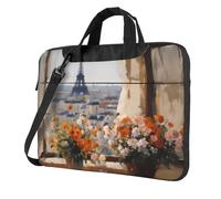 BOAIHH Bolsa ligera para portátil con hermosos pilones a la distancia. Impresión hermosa y sencilla para viajes de negocios y oficina, Black, 14 inch