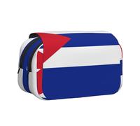 BOAIHH Estuche doble con diseño de bandera cubana, impresión de ancho completo, adecuado para bocetos, viajes y escuela