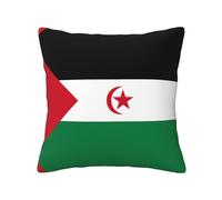 BOAIHH Funda de almohada para las cuatro estaciones de la bandera del Sáhara Occidental, de 20 x 20 pulgadas, suave, agradable al tacto y cómoda, con cremallera, adecuada para sofá, coche y dormitorio