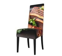 BOAIHH Golden Roast - Funda elástica para silla de comedor, cómoda y suave para decorar interiores, funda protectora para sillas