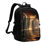BOAIHH Golden Surge - Mochila de gran capacidad para computadora, compartimento independiente, diseño de alivio de presión, trabajo