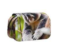 BOAIHH Happy Cute Koala - Estuche con doble concha para bolígrafos, impresión de ancho completo, adecuado para bocetos, viajes y escuela