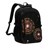 BOAIHH Mochila de gran capacidad con diseño de diente de león estrellado para computadora, compartimento independiente, alivio de presión, trabajo