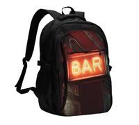 BOAIHH Mochila de gran capacidad con diseño de letrero brillante, compartimento independiente, alivio de presión, trabajo, desplazamiento