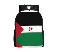 BOAIHH Mochila ligera de gran capacidad con bandera del Sáhara Occidental con compartimentos independientes para viajes escolares y deportes de ocio