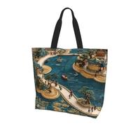 BOAIHH Mountains and Rivers - Bolso bandolera ligero para mujer, gran capacidad, para uso diario y trabajo