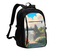 BOAIHH Outside the Castle Gate - Mochila de gran capacidad con compartimento independiente para computadora, diseño de alivio de presión, trabajo