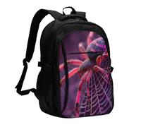 BOAIHH Pink Spider - Mochila de gran capacidad para computadora, compartimento independiente, diseño de alivio de presión, trabajo