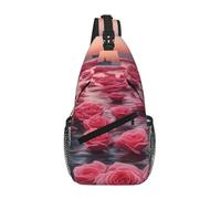 BOAIHH Roses By The Sea - Bolsa de pecho de gran capacidad, cómoda y descompresiva, adecuada para viajes, trabajo y al aire libre