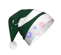 BOAIHH Sombrero de Navidad LED de felpa para exquisita bandera de Pakistán, suave y parpadeante, accesorio de fiesta para festivales