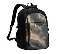 BOAIHH Staring Into The Abyss - Mochila de gran capacidad con compartimento independiente para el ordenador, diseño de alivio de presión, trabajo