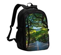 BOAIHH Street In The Early Morning - Mochila de gran capacidad con compartimento independiente para computadora, diseño de alivio de presión, trabajo