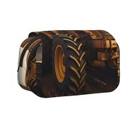 BOAIHH Tractor in The Field - Estuche con doble concha para bolígrafos, impresión de ancho completo, adecuado para bocetos, viajes y escuela