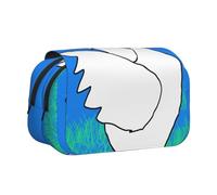 BOAIHH White Goose Spread its Wings - Estuche doble con diseño de concha de ganso blanco, impresión de ancho completo, adecuado para bocetos, viajes y escuela