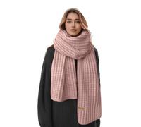 Boaisdus Bufandas de punto grueso de invierno para mujer, bufandas de punto grueso y cálido, bufanda de punto suave y larga para hombres y mujeres al aire libre, Rosado, 69×10in
