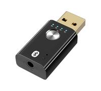 Boannice USB Bluetooth Audio Adapter Transmitter Receiver for PC,TV,Amplifier,Stereo,Headset,Car and Other Devices, Low Latency, with 3.5 mm Audio Cable, External Sound Card For Computer