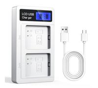 BOANV Estación de carga de batería LCD para Arlo Pro 5S/Pro 4/Pro 3/Arlo Ultra/Ultra 2 batería oficial, cargador de batería Arlo de repuesto con cable USB, 2 ranuras (sin batería)