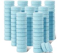 Boao 100 pastillas de lavado concentradas de vidrio para parabrisas de coche, tabletas efervescentes sólidas, tabletas de limpieza de limpiaparabrisas sólidas para coche, cocina, ventana