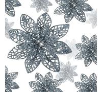 BOAO 24 Adornos para árbol de Navidad con Purpurina para árbol de Navidad, 3/4/6 Pulgadas (Azul Polvoriento)