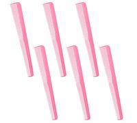 Boao 6 peines cónicos de fibra de carbono para peluquería, peine de dientes finos y anchos, resistente al calor, para hombres y mujeres, la mayoría de los tipos de cabello (rosa)