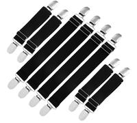 Boao 8 piezas de correas el sticas ajustables para botas, clips para pantalones, estribos el sticos