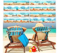 Boao - Bandas para toallas para sillas de playa, soportes para tumbonas, bandas elásticas resistentes al viento, accesorio hawaiano para verano, salón, piscina, paquete de 8, diseño de playa