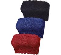 BOAO Camiseta de Tirantes para Mujer, Mate, Paquete de 3 Unidades, Negro, Azul Marino, Rojo Vino, M
