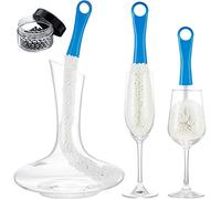 Boao Juego de 3 cepillos de Limpieza para decantadores, cepillos de Limpieza de Copas de Vino, Cepillo Flexible para Limpiar Botellas con Cuentas de Limpieza, Herramientas domésticas para Limpiar