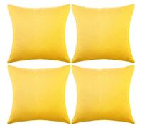 Boao Paquete de 4 Fundas de Almohada Decorativas Impermeables para Exteriores, cuadradas, para Patio, balcón, jardín, Funda de Almohada con Revestimiento de Poliuretano para sofá, Cama, Patio, sofá,