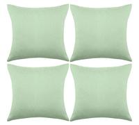 Boao Paquete de 4 Fundas de Almohada Decorativas Impermeables para Exteriores, Impermeables, cuadradas, para Patio, balcón, jardín, con Revestimiento de Poliuretano, para sofá, Cama, Patio, Tienda de