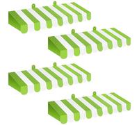 Boao Paquete de 4 toldos de circo para decoración de pared de carnaval, decoración de pared de circo, soporte de limonada, panadería, helado, camión, tablón de anuncios (verde brillante y blanco)