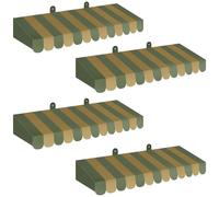 Boao Paquete de 4 toldos de circo para decoración de pared de carnaval, decoración de pared de circo, soporte de limonada, panadería, helado, camión, tablón de anuncios (verde)
